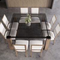 Square Glass Table - Legs LE - Canadel