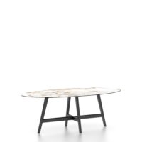 Oval Porcelain Table - Base DV - Canadel